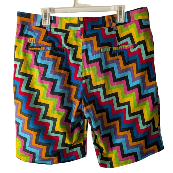 Loudmouth Colorful Zigzag Men's Shorts - Picture 3 of 4